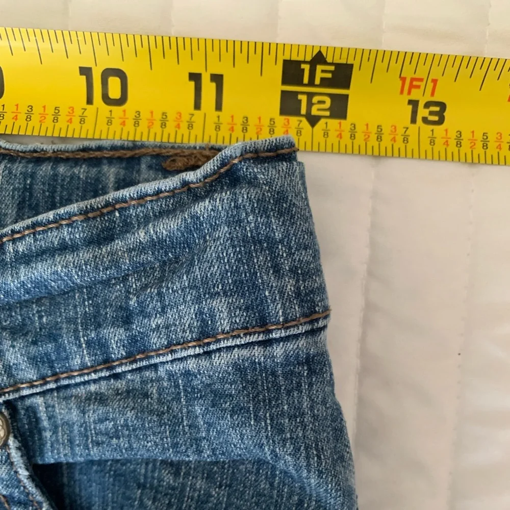 Circo Girls Blue Denim Ripped Distressed Flare Jeans Size 8